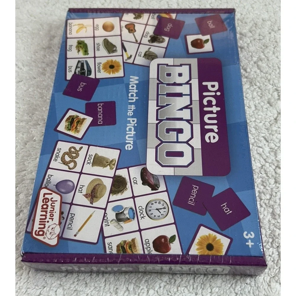 NEW Junior Learning Picture Bingo Educational Action Games Ages 3 & Up Sealed